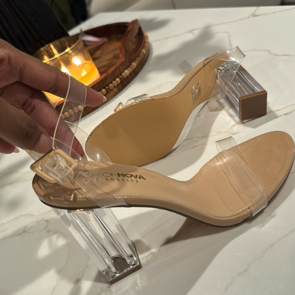 Clear Heeled Sandals